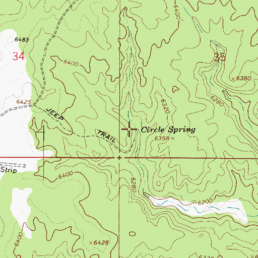 Topographic Map of Circle Spring, UT