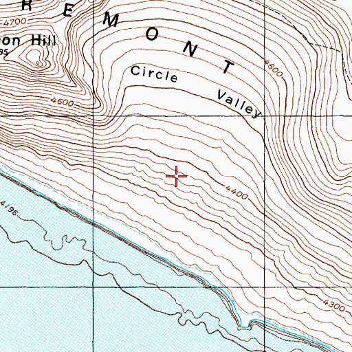 Topographic Map of Circle Valley, UT