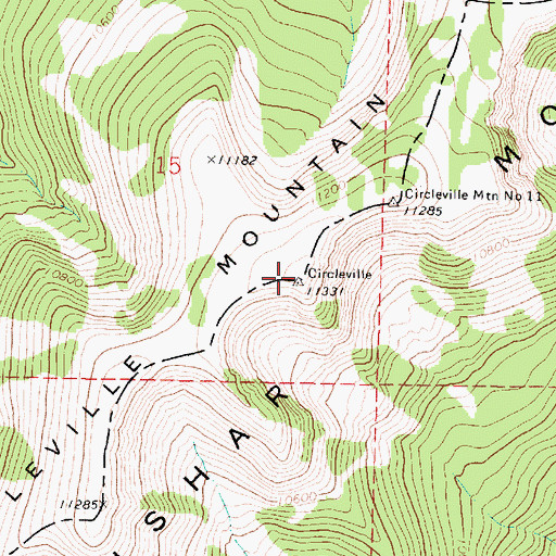 Topographic Map of Circleville Mountain, UT