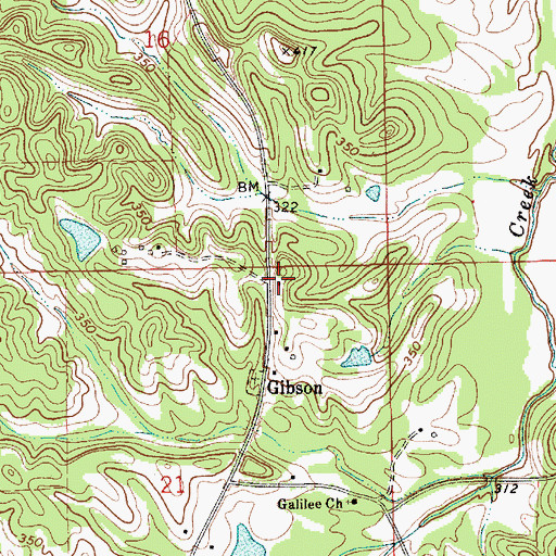 Topographic Map of Lebanon Church (historical), AL