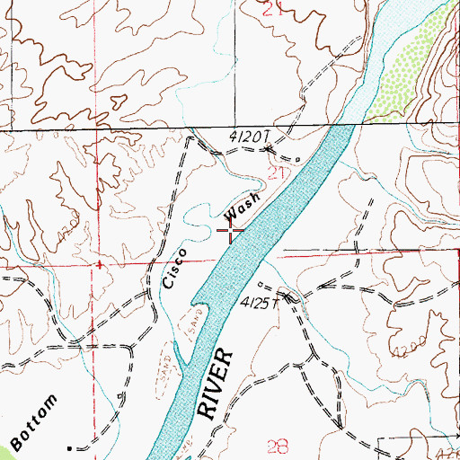 Topographic Map of Cisco Wash, UT