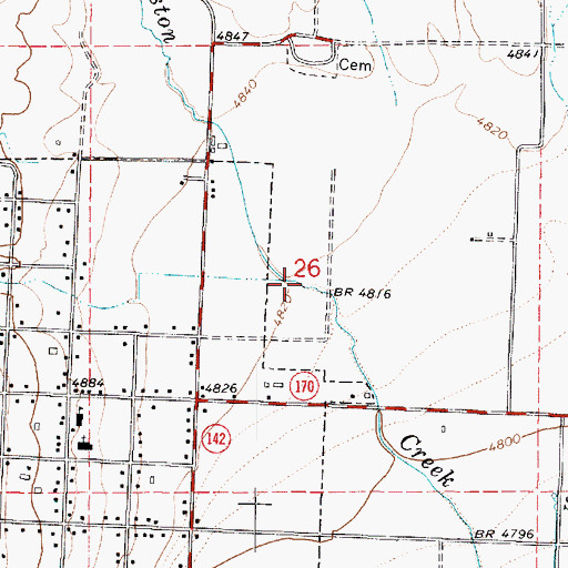 Topographic Map of City Creek, UT