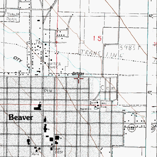 Topographic Map of City Ditch, UT