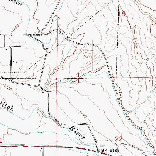 Topographic Map of City Ditch, UT
