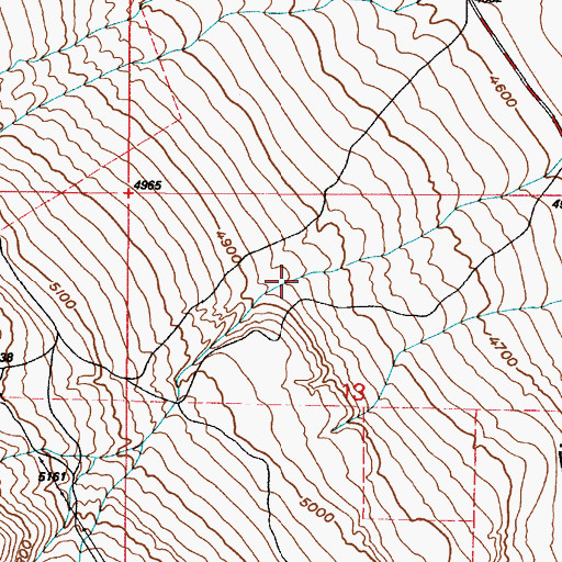 Topographic Map of Clark Canyon, UT