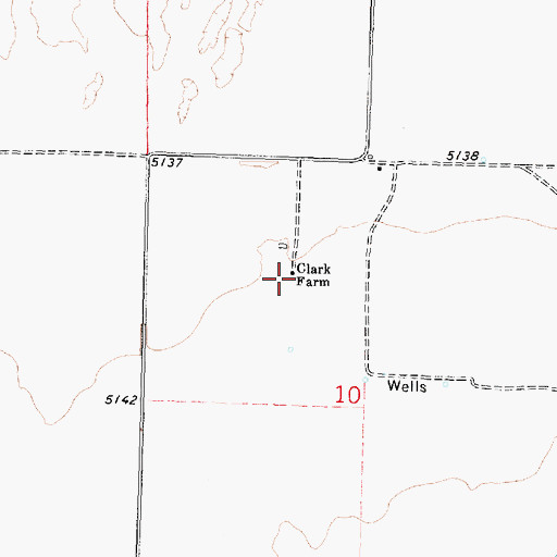 Topographic Map of Clark Farm, UT