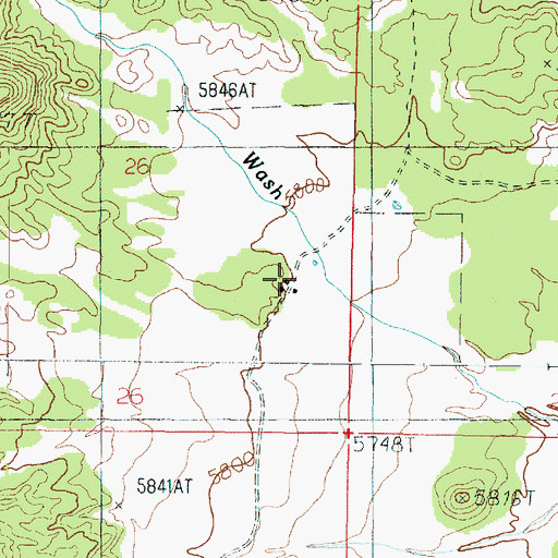 Topographic Map of Clark Ranch, UT