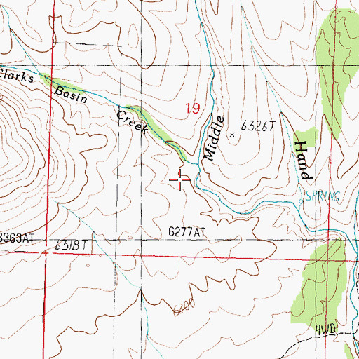 Topographic Map of Clarks Basin Creek, UT