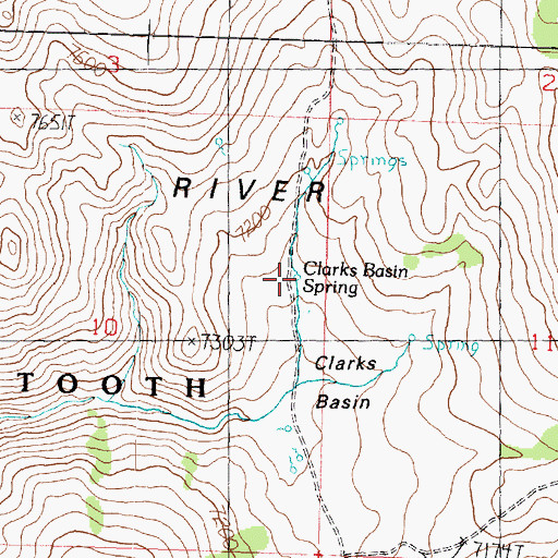 Topographic Map of Clarks Basin Spring, UT