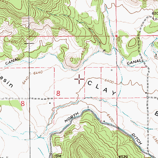 Topographic Map of Clay Basin, UT