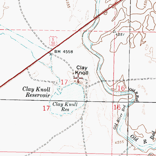 Topographic Map of Clay Knoll, UT