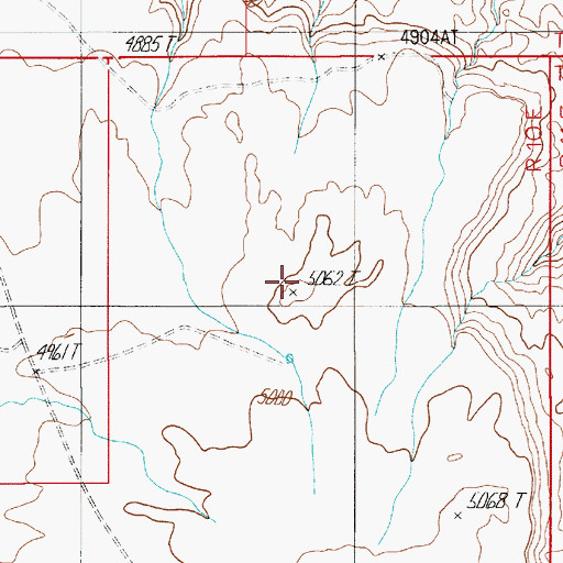 Topographic Map of Clay Point, UT