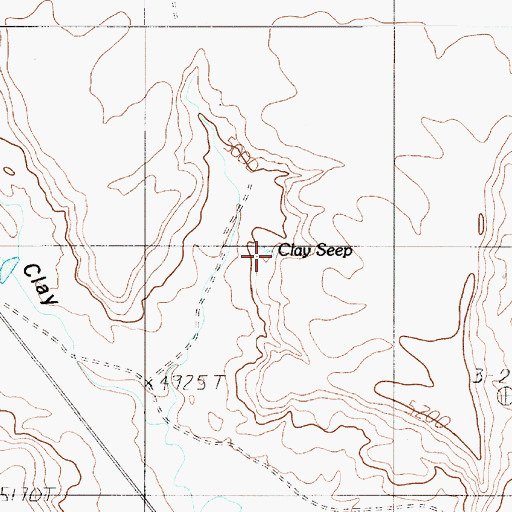 Topographic Map of Clay Seep, UT