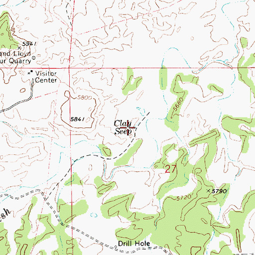 Topographic Map of Clay Seep, UT