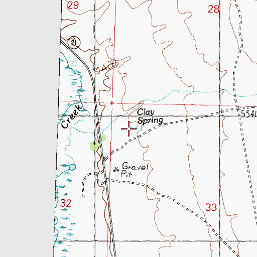 Topographic Map of Clay Spring, UT