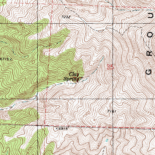 Topographic Map of Clay Spring, UT