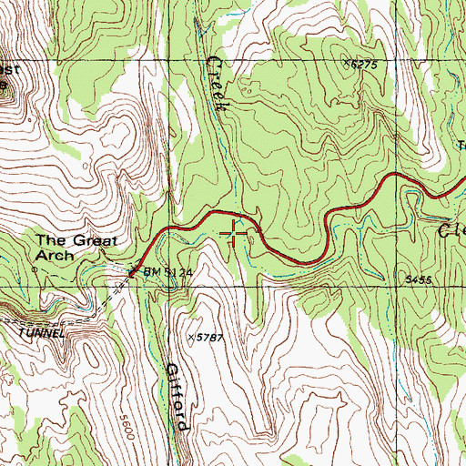 Topographic Map of Clear Creek, UT
