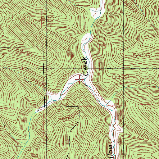 Topographic Map of Clear Creek, UT