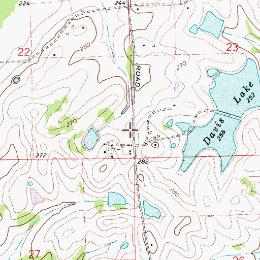 Topographic Map of Lillian Dabney School (historical), AL