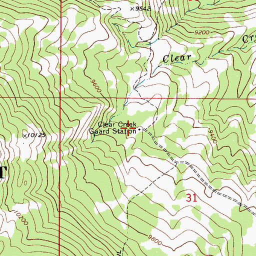 Topographic Map of Clear Creek Guard Station, UT