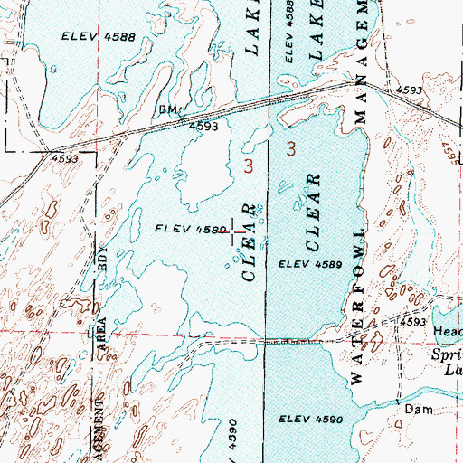 Topographic Map of Clear Lake, UT