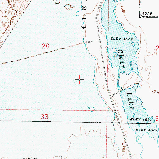 Topographic Map of Clear Lake Waterfowl Management Area, UT