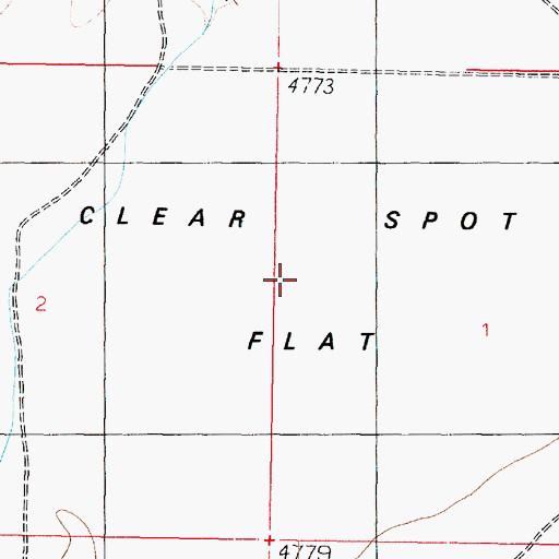 Topographic Map of Clear Spot Flat, UT