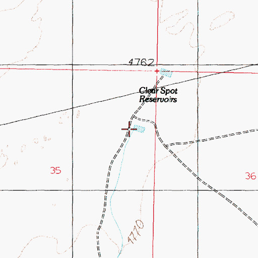 Topographic Map of Clear Spot Reservoirs, UT