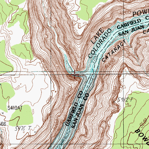 Topographic Map of Clearwater Canyon, UT