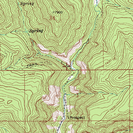 Topographic Map of Clearwater Creek, UT