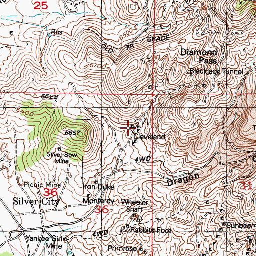Topographic Map of Cleveland, UT