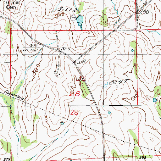 Topographic Map of Lilly Hill Church (historical), AL