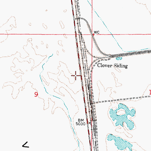 Topographic Map of Clover Station, UT