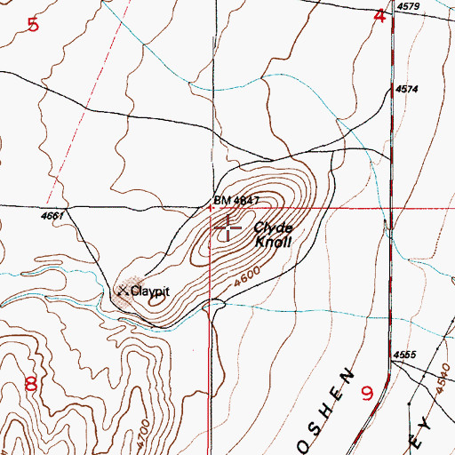 Topographic Map of Clyde Knoll, UT