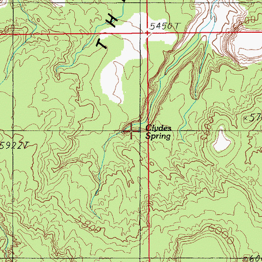 Topographic Map of Clydes Spring, UT