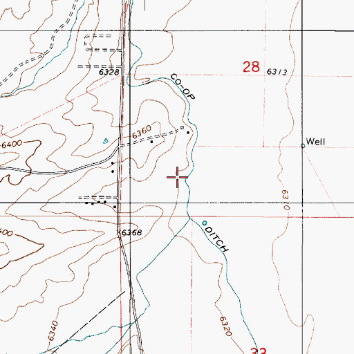 Topographic Map of Co-Op Ditch, UT