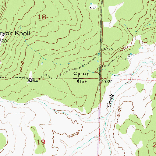 Topographic Map of Co-op Flat, UT