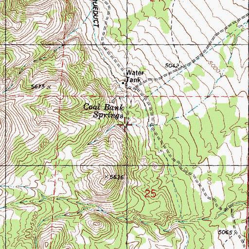 Topographic Map of Coal Bank Springs, UT