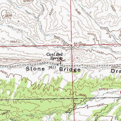 Topographic Map of Coal Bed Spring, UT
