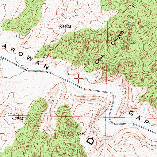 Topographic Map of Coal Canyon, UT