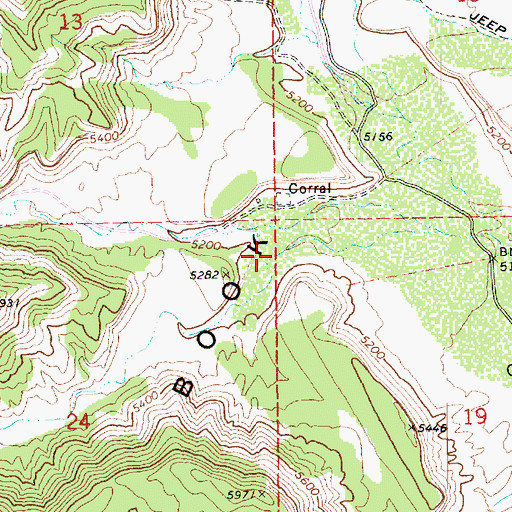 Topographic Map of Coal Canyon, UT