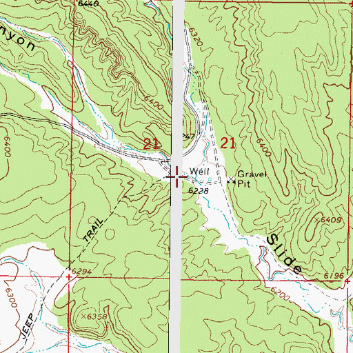 Topographic Map of Coal Canyon, UT