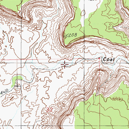 Topographic Map of Coal Canyon, UT