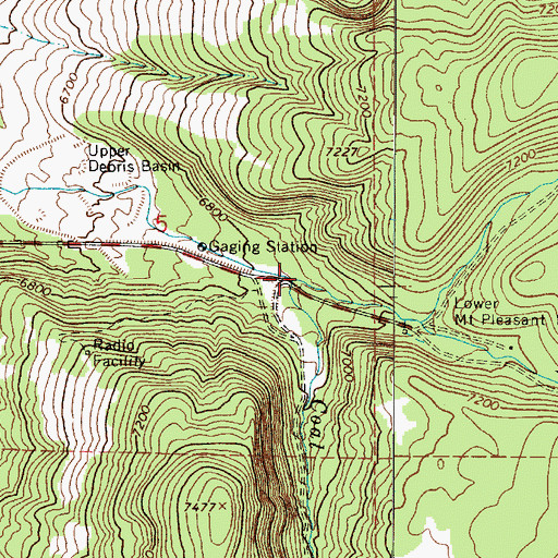 Topographic Map of Coal Fork, UT