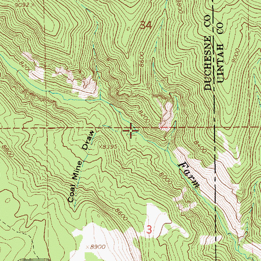 Topographic Map of Coal Mine Draw, UT