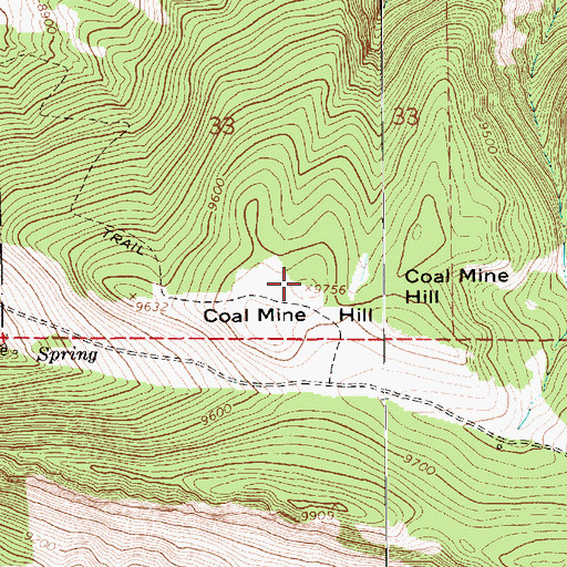 Topographic Map of Coal Mine Hill, UT