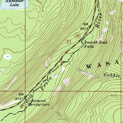 Topographic Map of Cobble Creek, UT