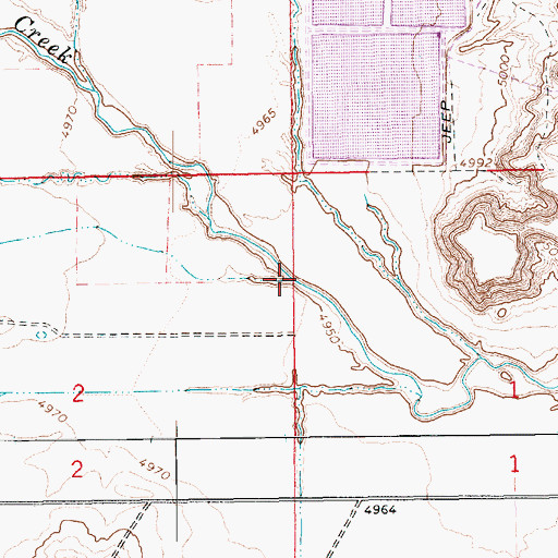 Topographic Map of Cobble Hollow, UT
