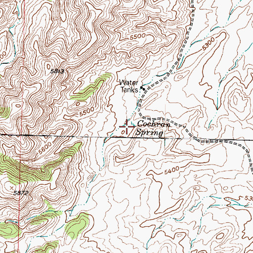 Topographic Map of Cochran Spring, UT