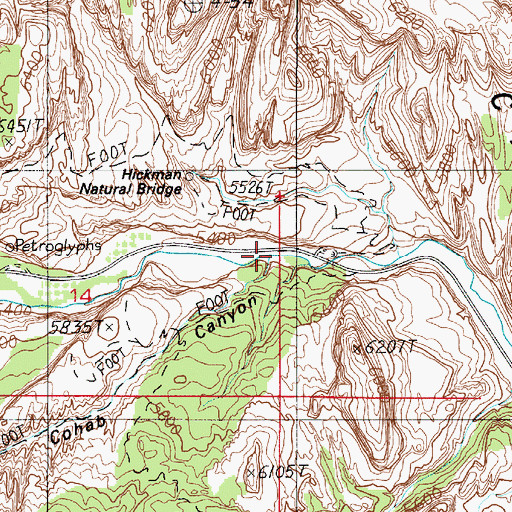 Topographic Map of Cohab Canyon, UT